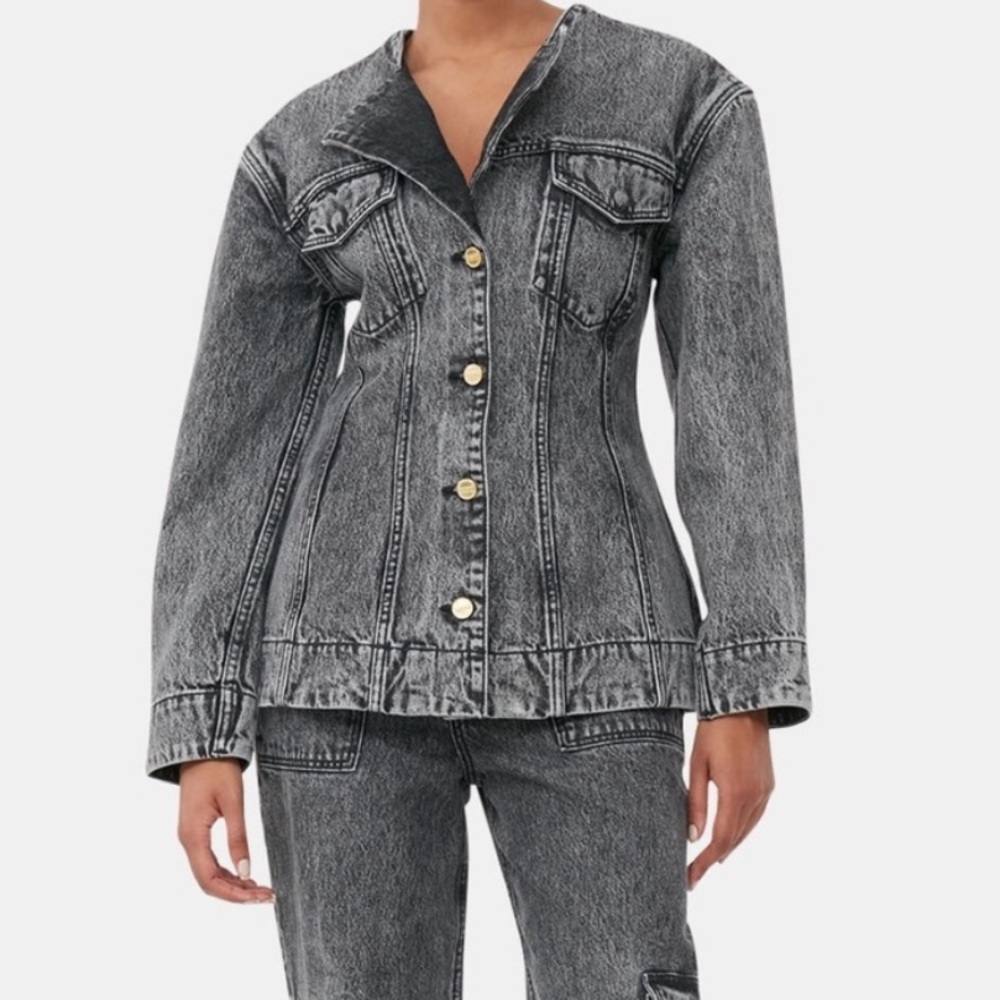 Ganni Black Denim Jacket